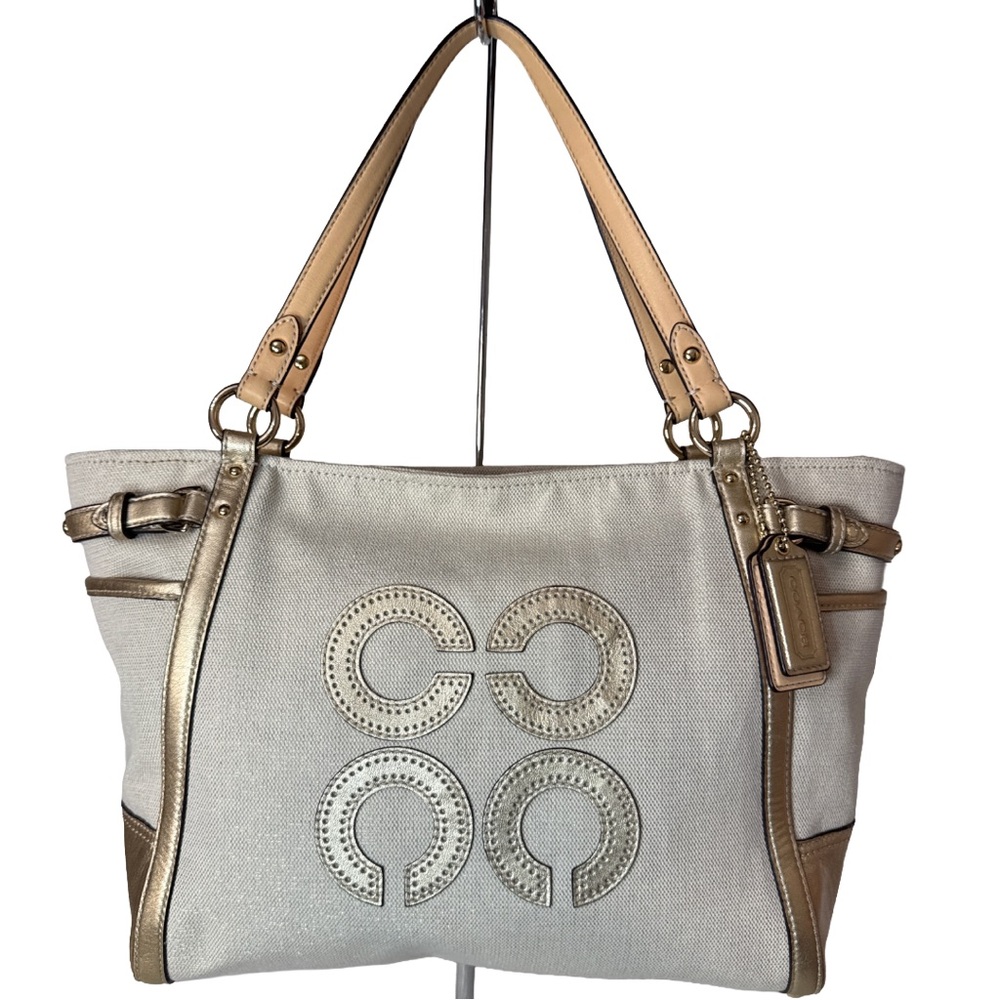 Coach Metallic Gold  Tote Bag